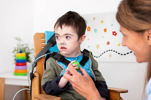 Nurse taking care a chil;s with Epilepsy